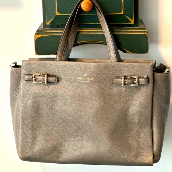 kate spade Handbags - Kate Spade Grey Leather Bag Medium size
